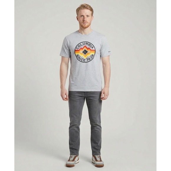 Columbia Other - Columbia Sportswear T-Shirt Mens Large Gray Graphic Altitude Attitude 1938 Tee